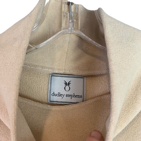 Dudley Stephens Sweater Womens Sz M Beige Park Slope Vello Fleece Turtleneck Top - Picture 2 of 10